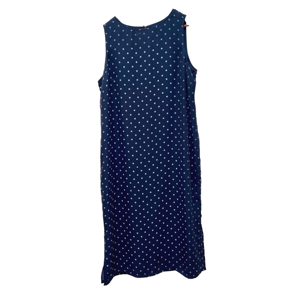 Style & Co Collection Navy Blue Polka Dot Sleeveless Shift Dress 16